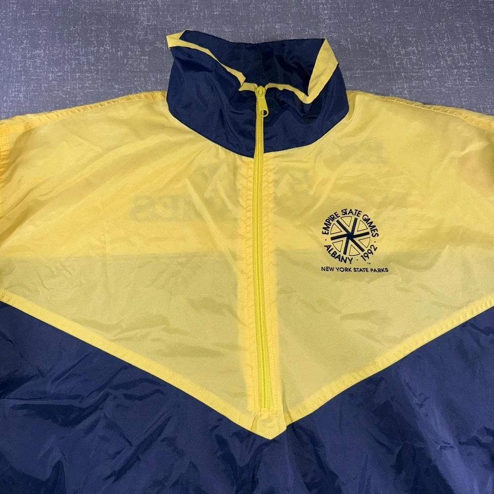 Vintage Antigua Jacket Mens Large Blue Empire State Games Windbreaker 1992